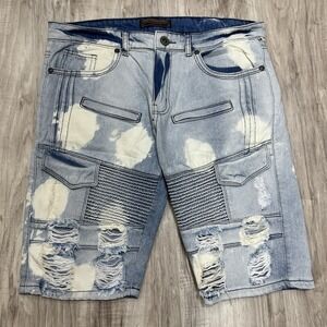 Focus Vintage Jeans Distressed Medium Wash Men's Shorts Size 34